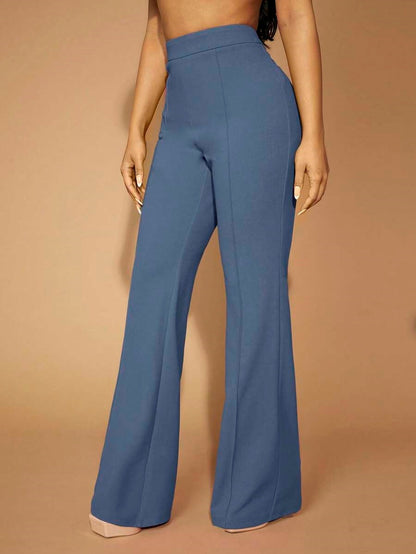 High Waist Straight Leg Pants | Women's Work Trousers