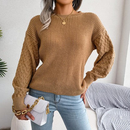 2025 Fall/Winter Casual Lantern Sleeve Knit Sweater