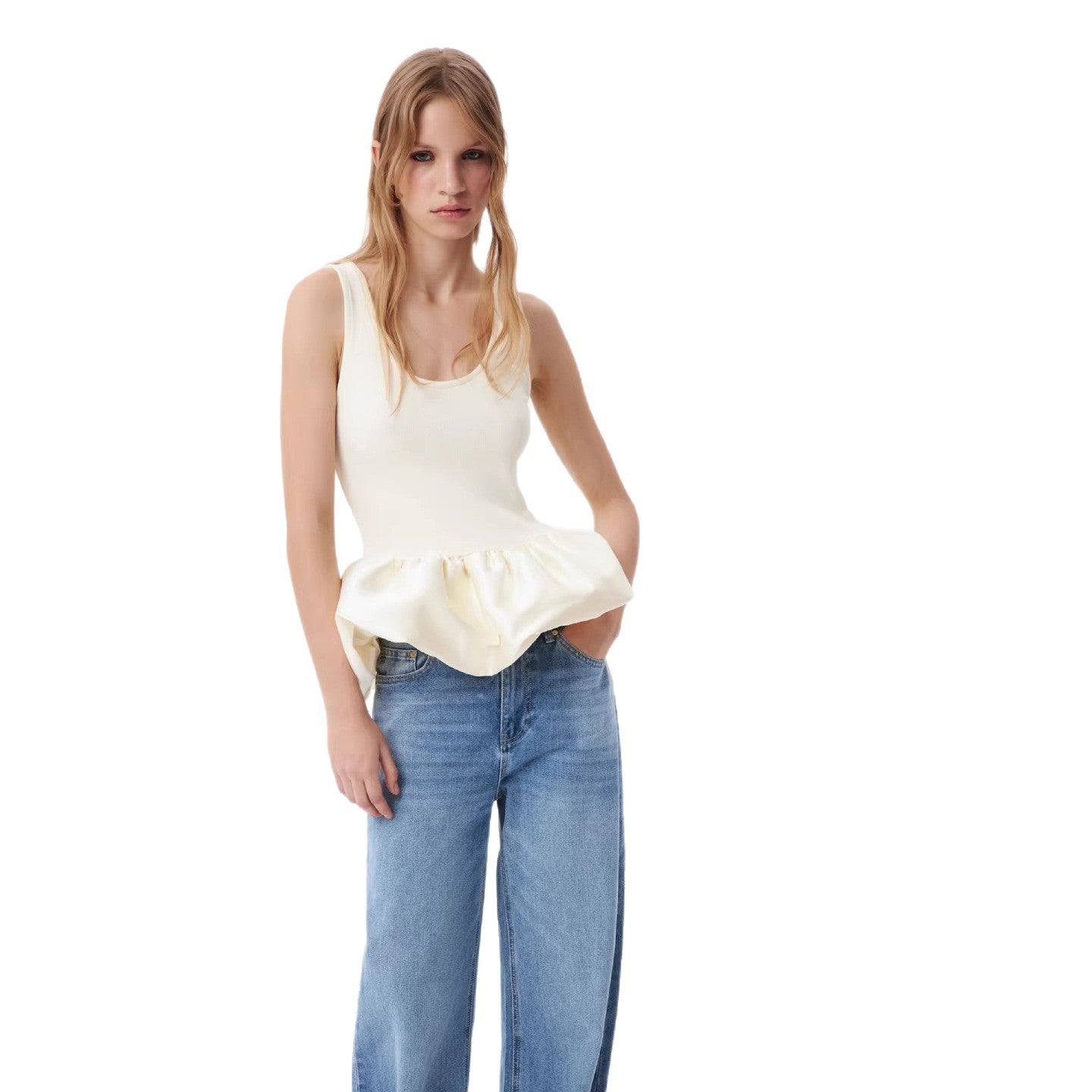 Sexy Modal Bubble Hem Tank Top – European Street Trend