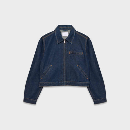 Women's Cropped Barn Jacket Vintage Workwear Zip
