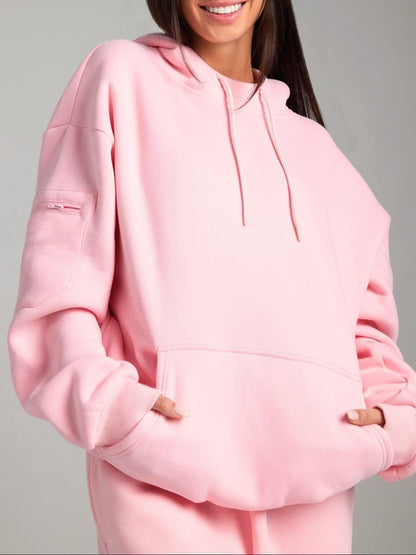 Women's Eye Mask Hoodie Sweatpants Two Piece Lounge Set