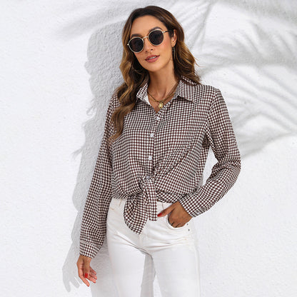 Women's Plaid Button Down Shirt Long Sleeve Casual