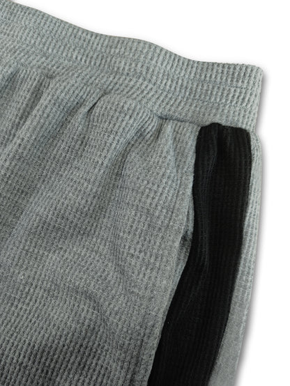 Waffle Knit Two Piece Set Wide Leg Lounge Pants