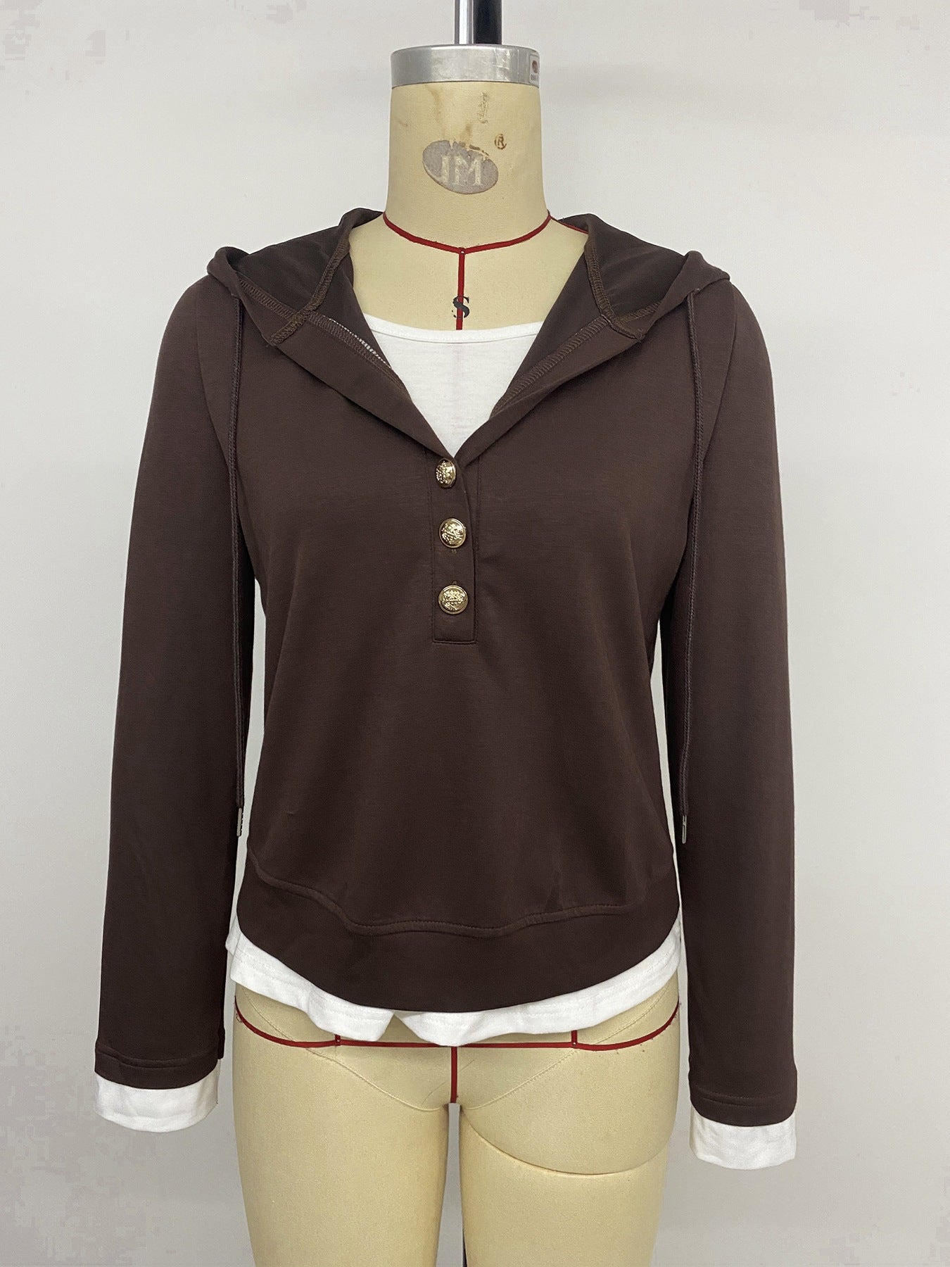 Women's Color Block Layered Lightweight Hoodie