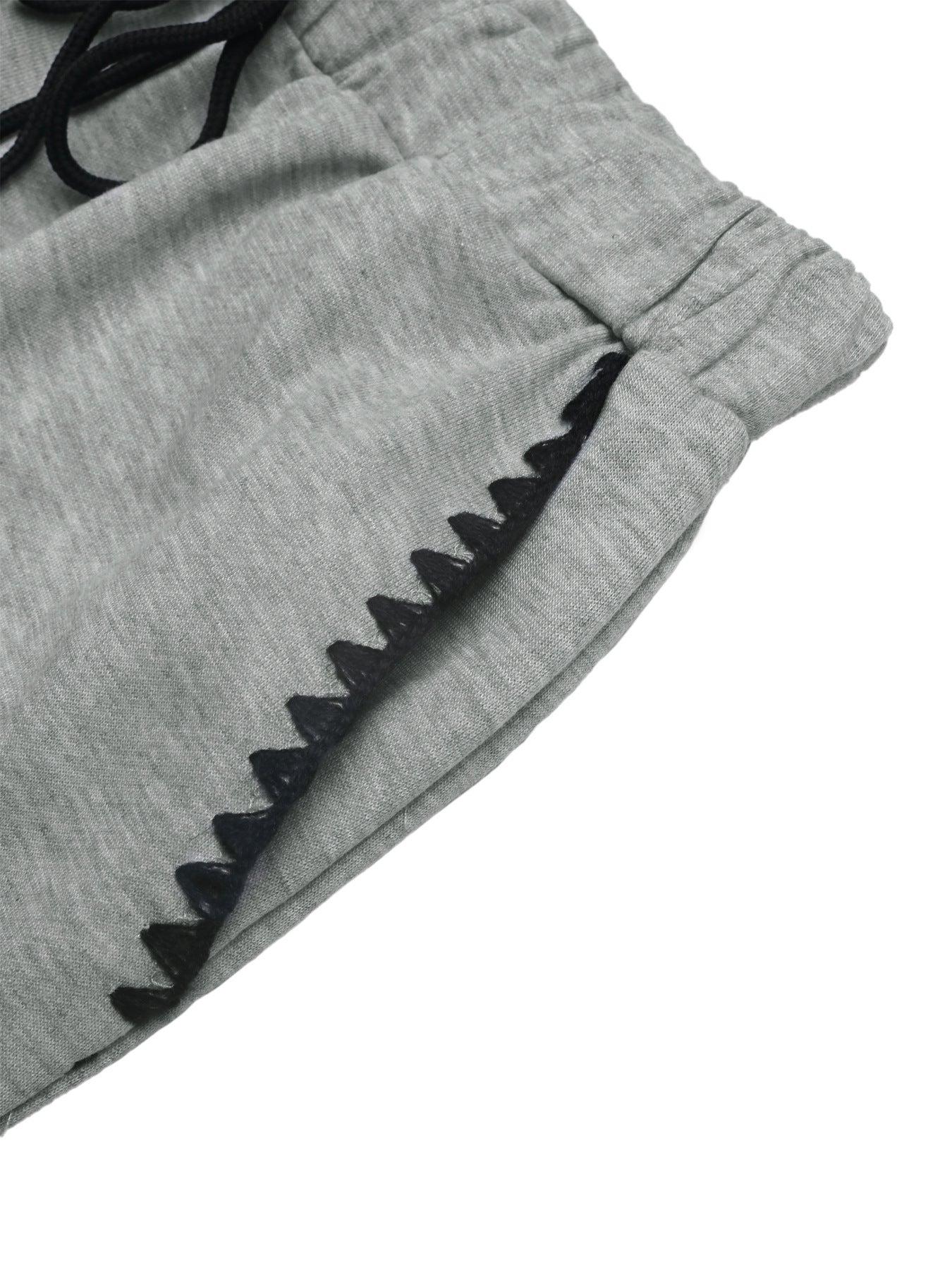 High Waist Wide Leg Contrast Stitch Sweatpants