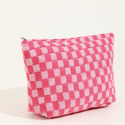 Wool Checkerboard Large Capacity Portable Storage Bag