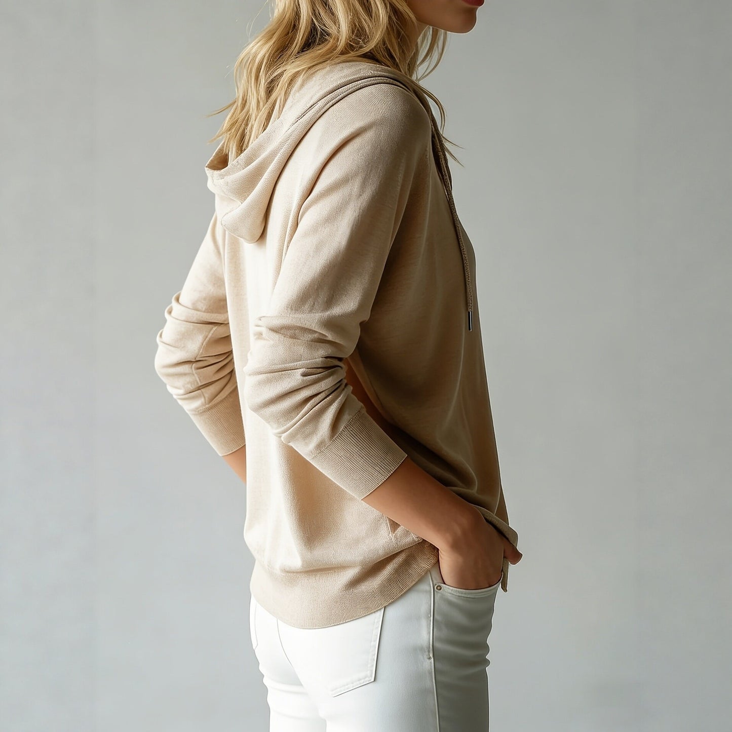 Women's Lightweight Hooded Knit Cardigan Button Front