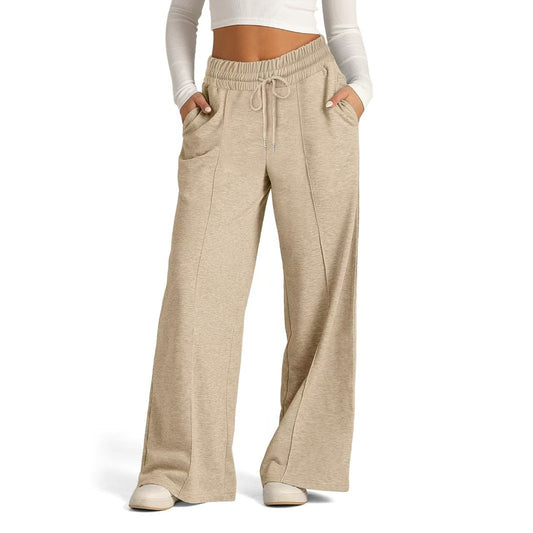 Wide Leg Sweatpants Women High Waisted Drawstring Pants