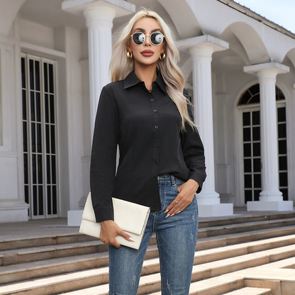 Women's Slim Fit Long Sleeve Button Down Shirt