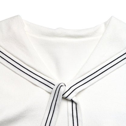 Striped Sailor V Neck Knit Sweater Preppy Pullover