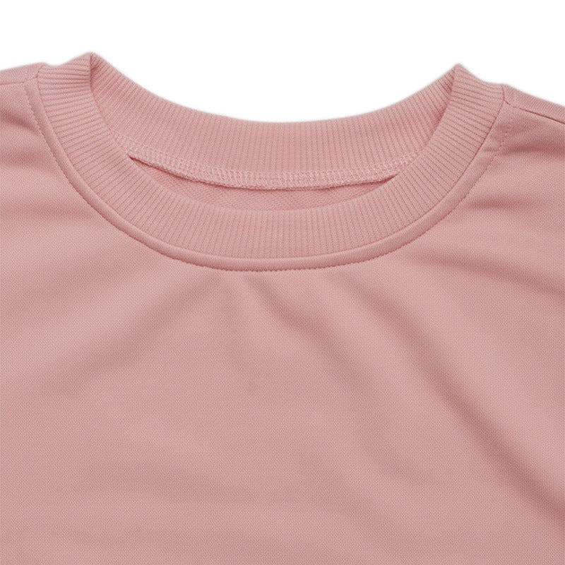 Bow Sleeve Round Neck Long Sleeve Sweatshirt
