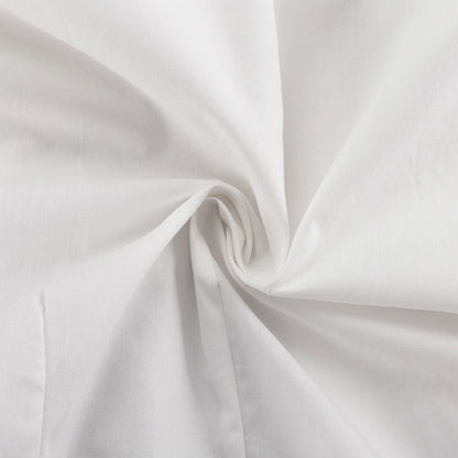 White Cotton Cinched Waist Asymmetric Button Down Shirt