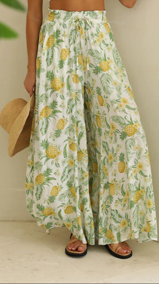 Women's High Waist Palazzo Pants Wide Leg Casual Summer