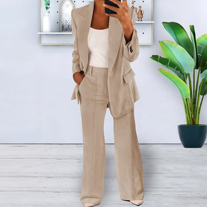 Women's 2 Piece Blazer Pants Set Business Casual