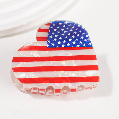 4th of July American Flag Hair Claw Clip