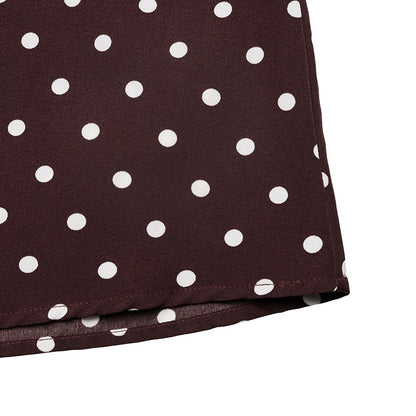 Black Polka Dot Halter Deep V Maxi Dress Summer