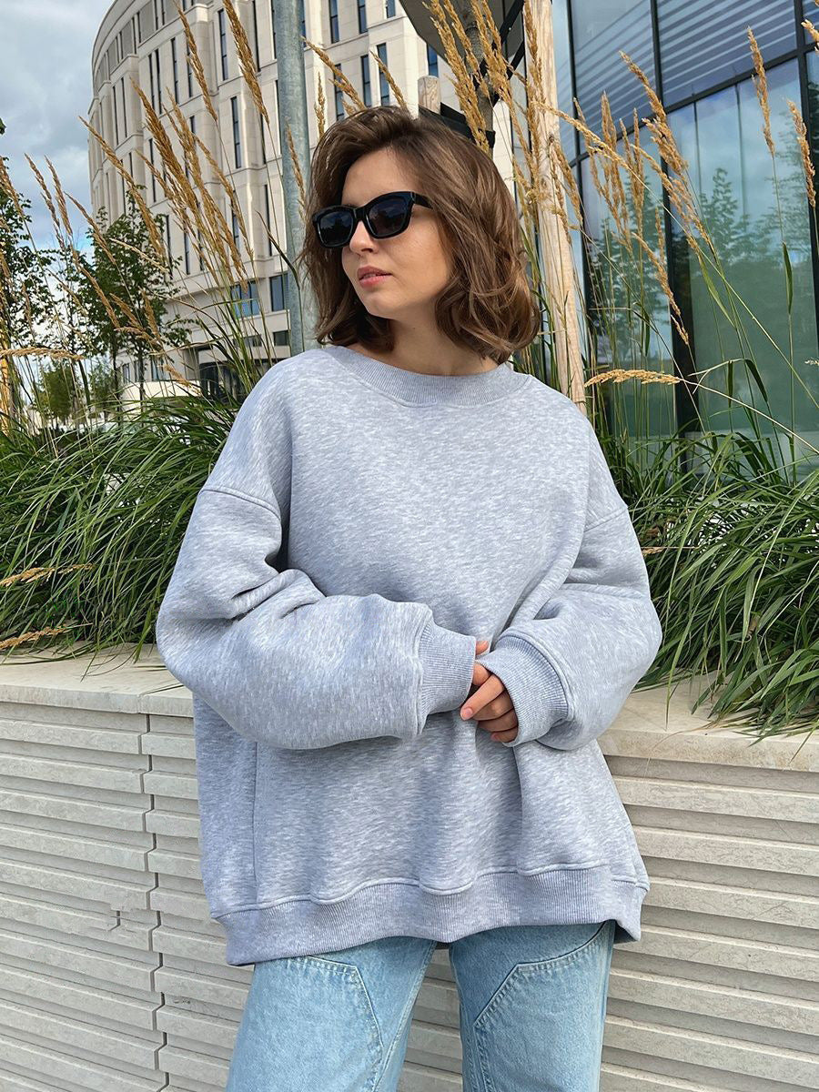 Women's Oversized Fleece Crewneck Sweatshirt