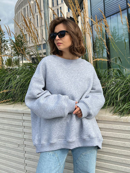 Women's Oversized Fleece Crewneck Sweatshirt