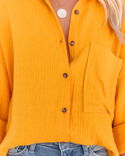 Women's Oversized Batwing Sleeve Button Down Shirt