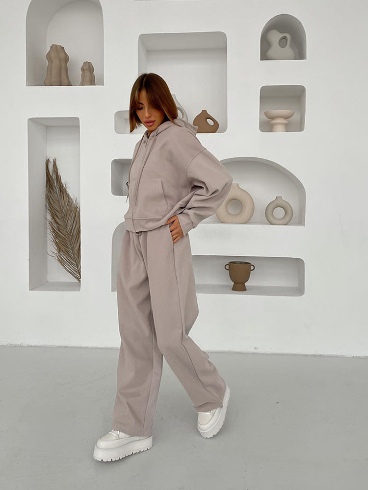 Women's 2 Piece Lounge Set Zip Up Hoodie & Joggers
