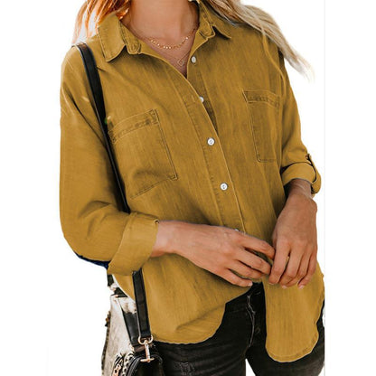 Women's Classic Long Sleeve Button Down Shirt