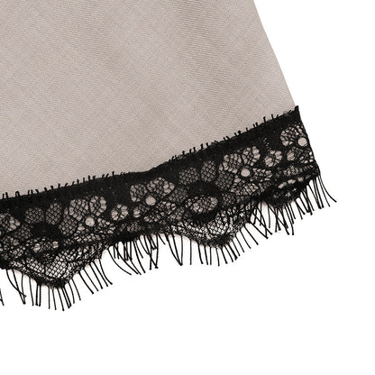 Elegant Color-block Lace Twist Slim V-neck Strap Tank Top