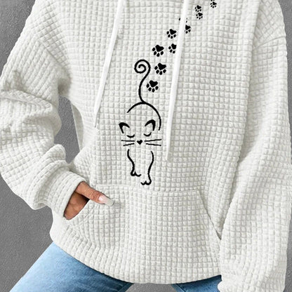 Women's Oversized Waffle Knit Christmas Hoodie