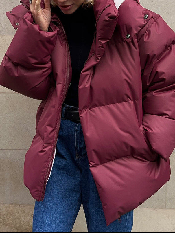 Women's Oversized Puffer Jacket Stand Collar Ultra Thick
