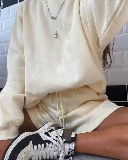 Women's Oversized Sweatshirt & Shorts Lounge Set