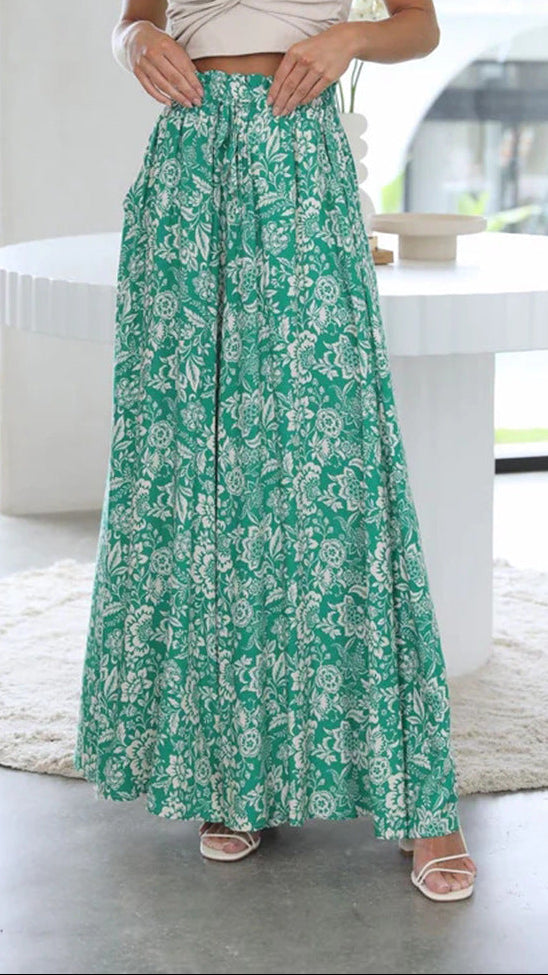 Women's High Waist Palazzo Pants Wide Leg Casual Summer