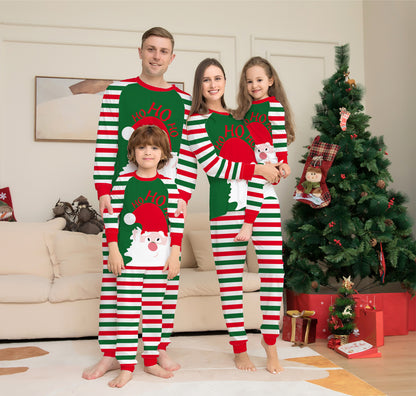 Letter Striped Parent-child Dress Printed Loungewear Christmas Pajamas