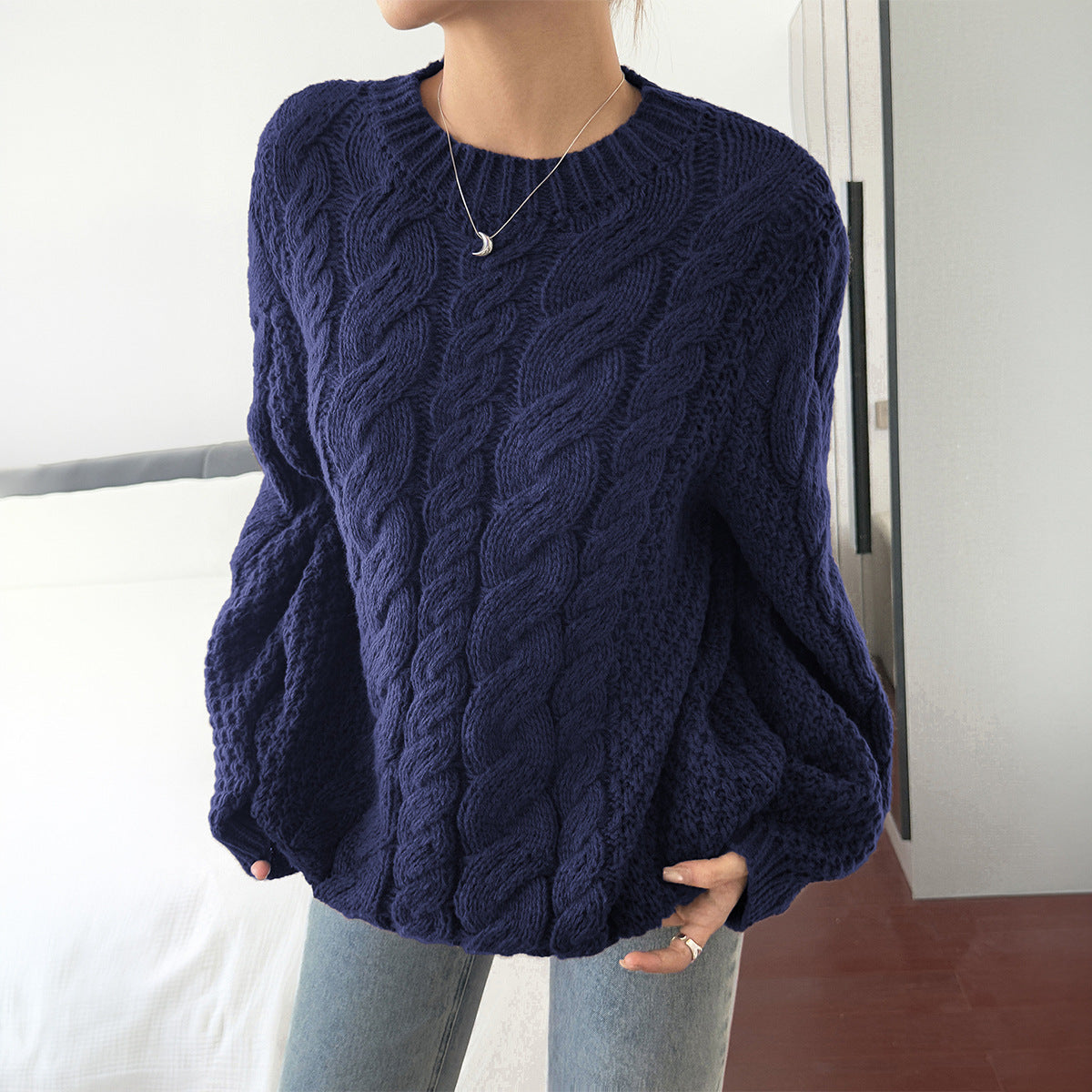 Chunky Cable Knit Oversized Sweater Women
