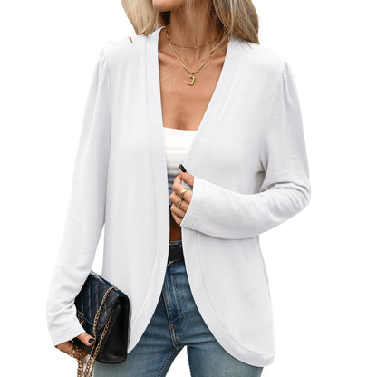 Women's Open Front Long Sleeve Knit Cardigan