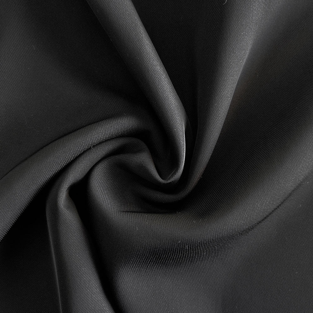 Black White Square Neck Puff Sleeve Ruffle A-Line Dress