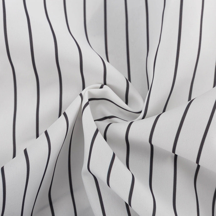 Women's Striped Bow Tie Long Sleeve Shirt Blouse