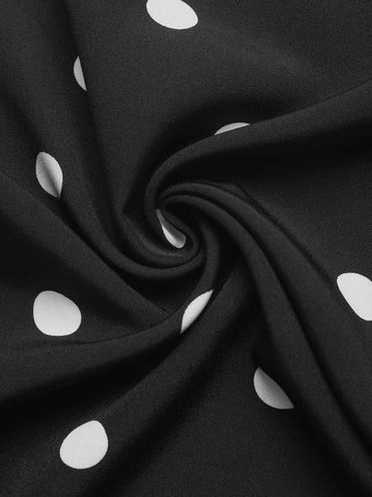 Women’s Polka Dot Strapless Wide Leg Jumpsuit