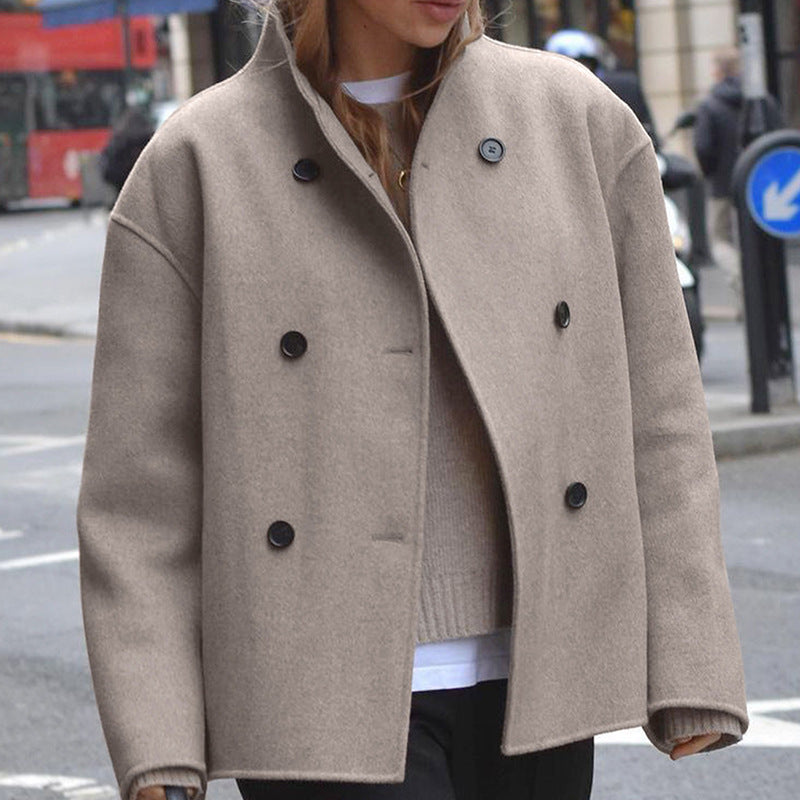 Women's Oversized Double Breasted Wool Cashmere Coat