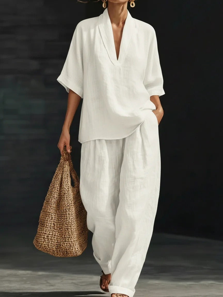 Women's Casual Summer Two Piece Set Loose Fit Pants