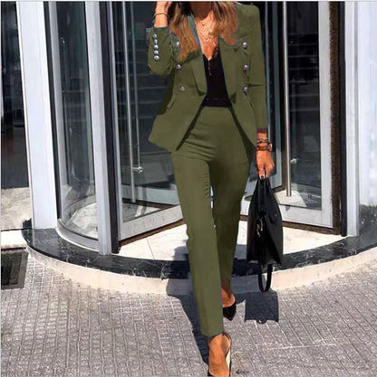 Women's 2 Piece Blazer Pants Set Business Casual Suit