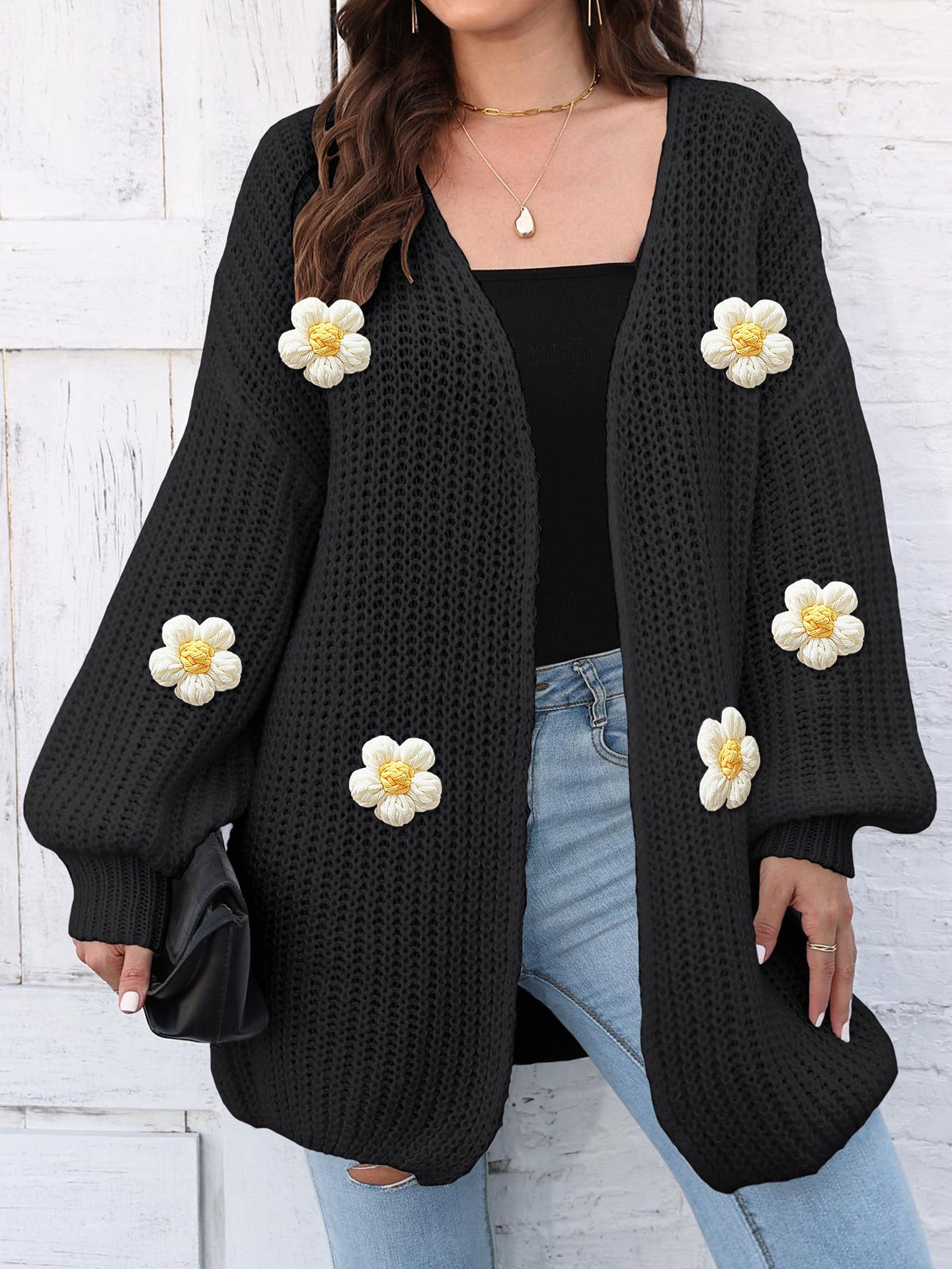 Women's Thick Knitting Sweater Cardigan Casual Sweater