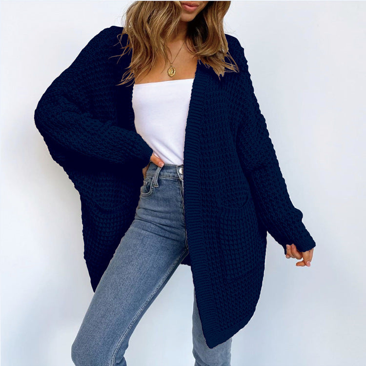 Women's Oversized Chunky Knit Long Cardigan with Pockets