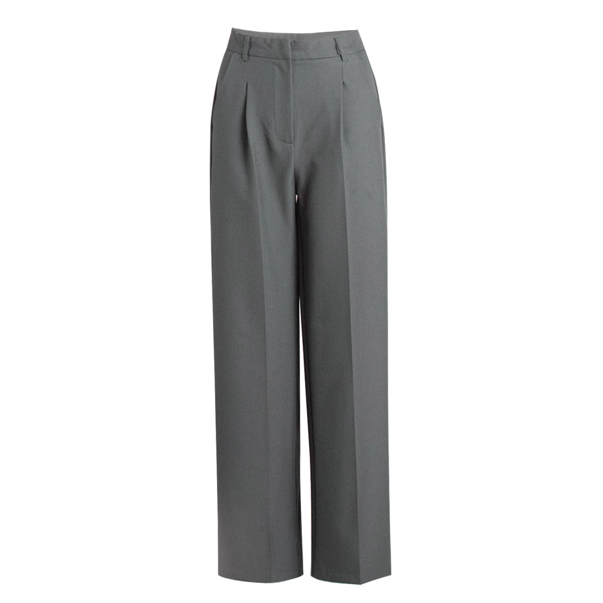 Women's High Waist Pleated Straight Leg Tailored Pants