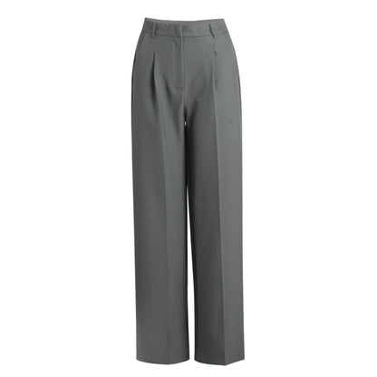 Women's High Waist Pleated Straight Leg Tailored Pants
