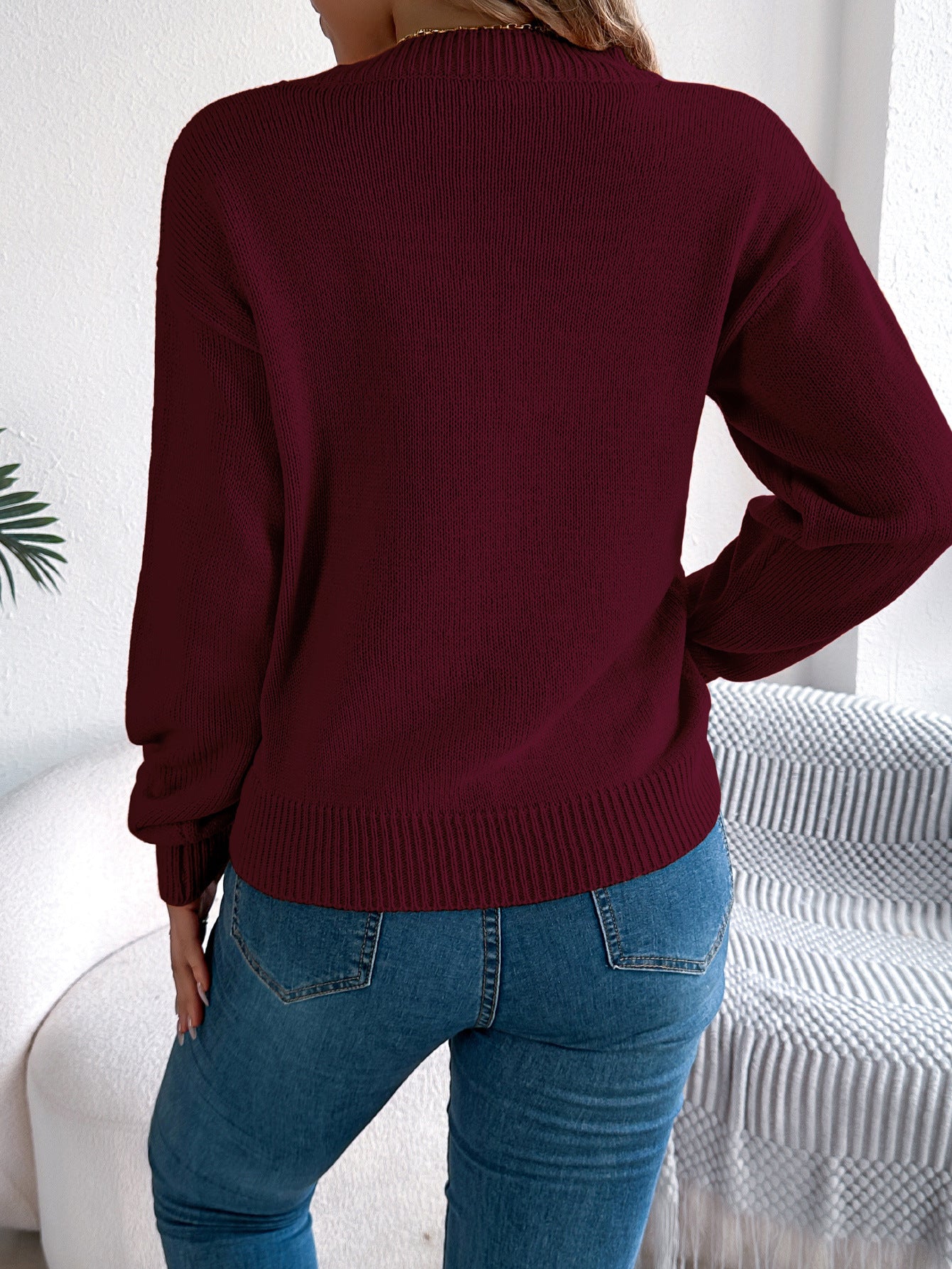 Hollowed Lantern Sleeve Pullover Sweater - Halloween Style
