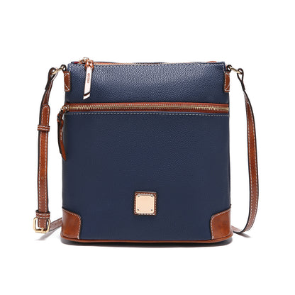 Vintage Pebbled PU Leather Crossbody Bag for Women