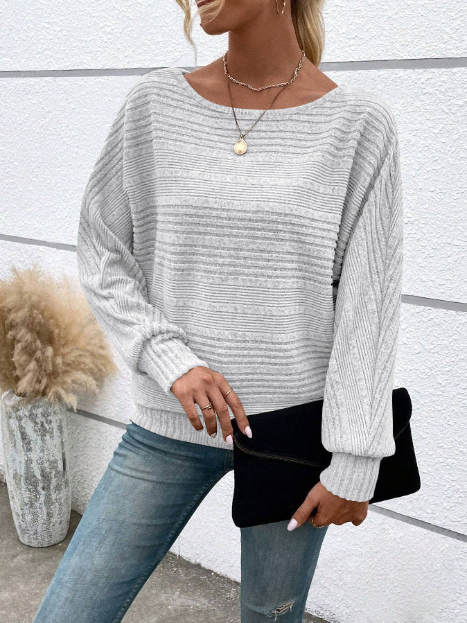 Women's Oversized Crewneck Long Sleeve Pullover Top