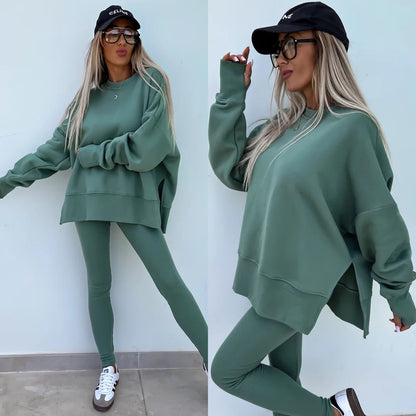 Oversized Sweatshirt and Leggings Two Piece Set
