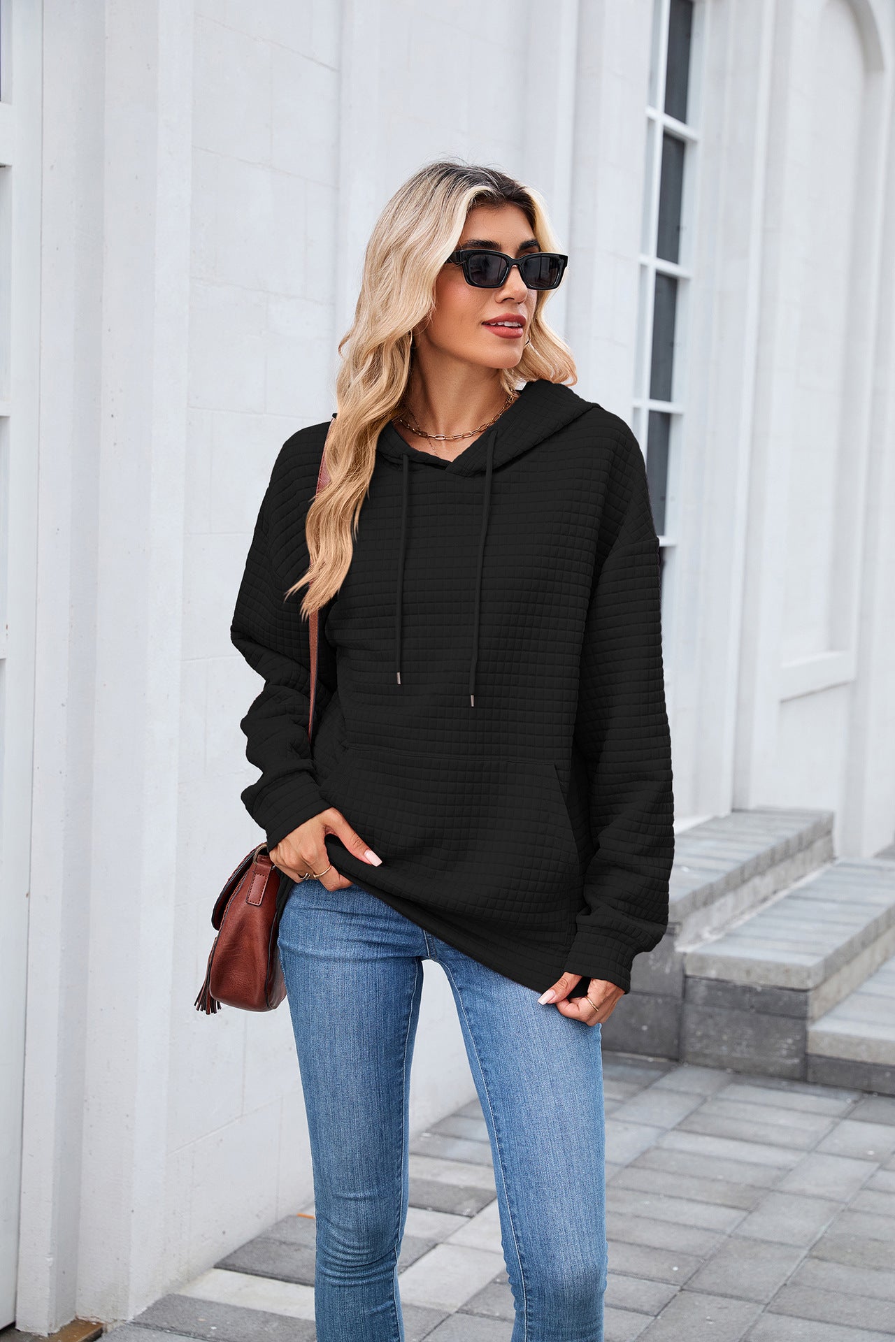 Casual Oversized Hooded Sweatshirt with Pockets for Women