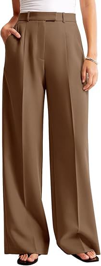 Women's High-Waisted Wide-Leg Pants – Elegant Business Trousers