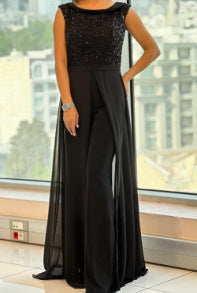 Sequin Sleeveless Maxi Dress Elegant Evening Gown